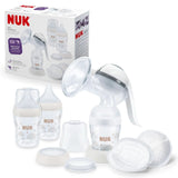 Ensemble tire-lait manuel NUK, oreiller en silicone souple, 2 biberons parfaitement combinés, 150 ml Accessoires Alimentation et allaitement Bebe Naty Shop Handmilchpumpe Set