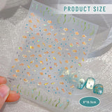 2 Stück Selfklebende Nagelsticker Mit Muscheleffekt, Vierstrahlstern et Goldfisch Design, Nagelaufkleber Für Fingernägel, Nail Art Zubehör Für Gelnägel