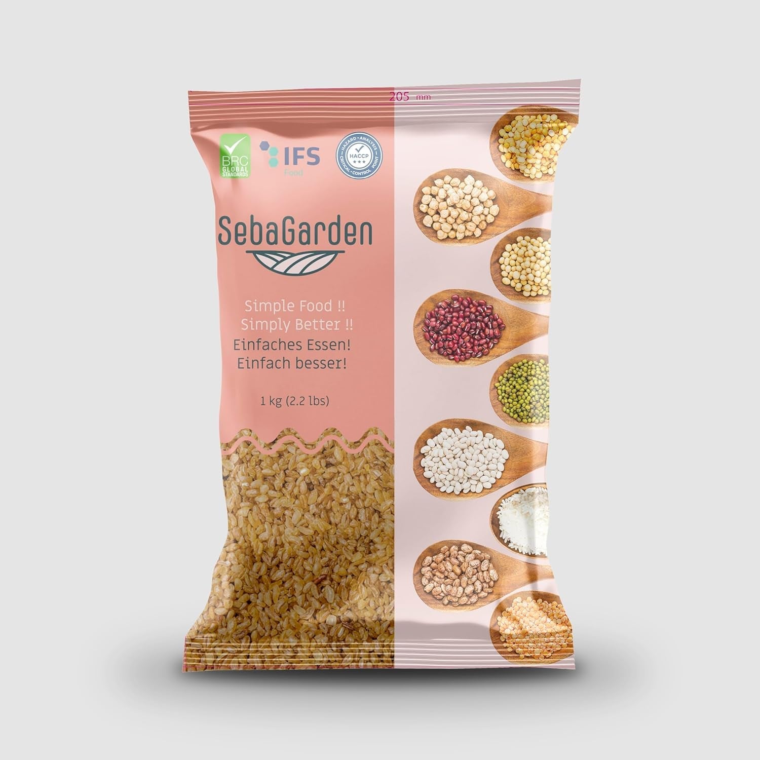 Seba Garden Boulgour de blé fin 1 kg – Authentique boulgour turc moulu sur pierre et précuit, entièrement naturel, végétalien, riche en fibres, idéal pour le taboulé, les soupes et le pilaf