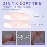 Btartbox Ongles Extra Courts en Gel Souple Couverture Complète Pointes d'Ongles Courtes Amande 160 Pièces Ongles Artificiels XCOATTIPS Préconçus Pointes d'Ongles Courtes Amande pour Extensions d'Ongles