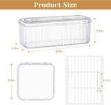 INMORVEN Coffret de rangement pour ongles – 14 boîtes transparentes + 1 grande boîte et 60 disques adhésifs – Idéal pour ranger les faux ongles, les accessoires pour ongles en gel et le vernis à ongles (14 pièces en une couche)