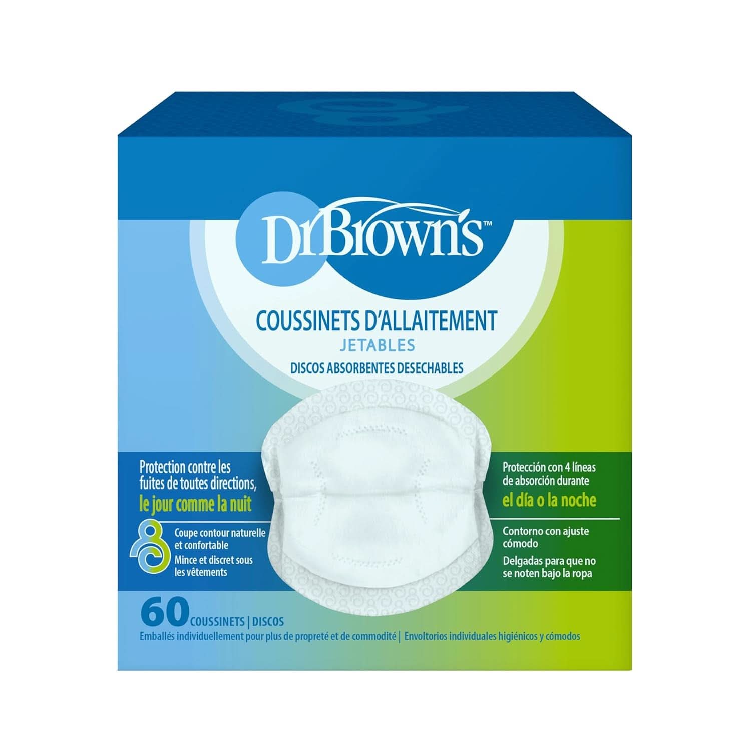 Disques jetables absorbants noirs, 60 pièces Accessoires d'alimentation et d'allaitement Bebe Naty Shop