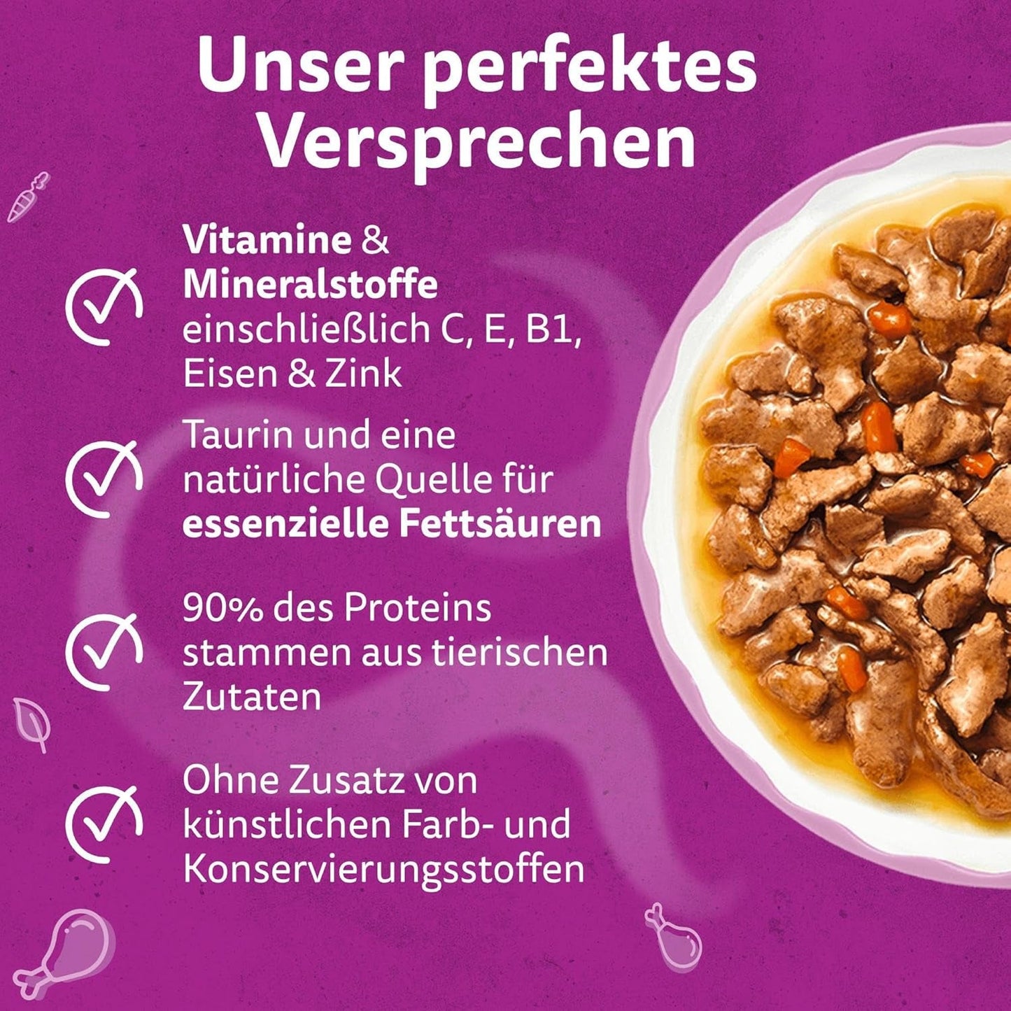 WHISKAS Nourriture humide aromatique pour chat en sauce 40 x 85g Sélection de poissons