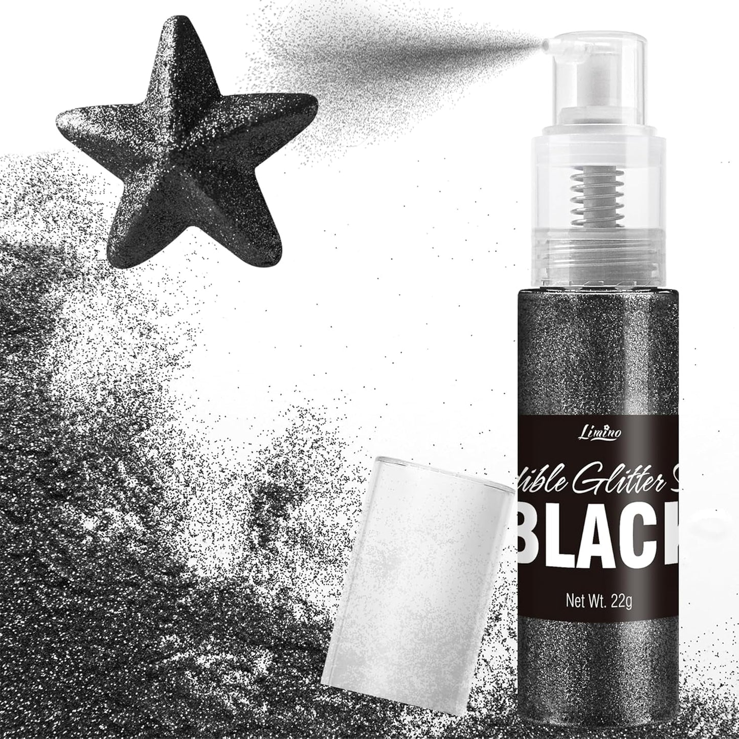 Spray de Paillettes Comestibles - 22G Paillettes Comestibles, Poudre de Paillettes Comestible pour Boissons, Décorations de Gâteaux, Macarons - Poudre de Paillettes Colorantes Alimentaires, Paillettes Comestibles pour Cocktails, Muffins (Rose)