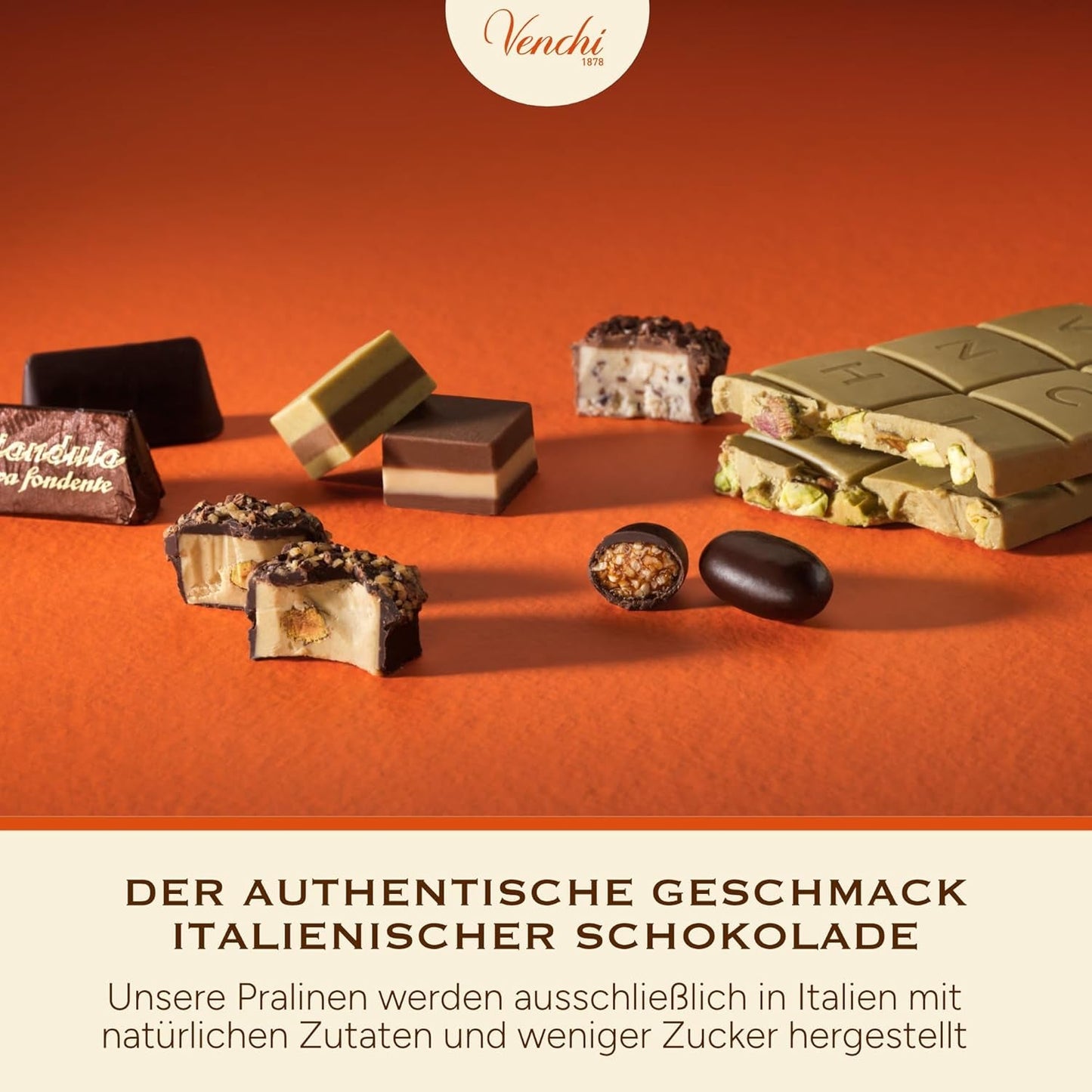 Venchi – Chocoviar Gianduia, pralines en sachet de 1 kg, chocolat Gianduia produit exclusivement avec des « noisettes des forêts du Piémont », sans gluten, sans colorants artificiels et sans conservateurs