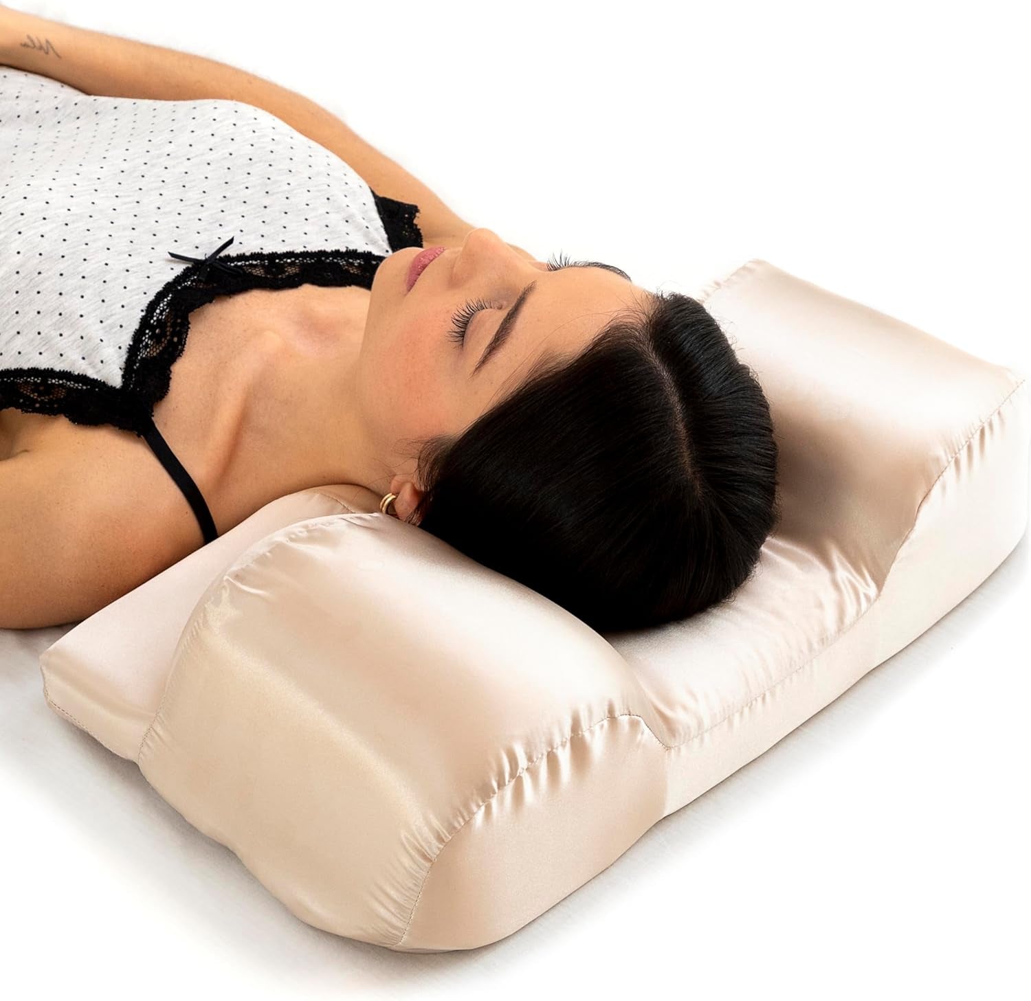 Oreiller cervical anti-rides InnovaGoods avec housse en satin Youthlow, multicolore