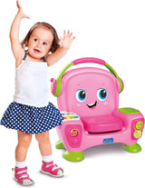 Clementoni 17755 Fauteuil chantant avec son et danse roses - fauteuil interactif et multifonctionnel pour enfants en italien, jouet 1 an - Made in Italy, multicolore Jouets Bebe Naty Shop