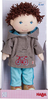 HABA Poupée Lian - Poupée en tissu doux 30 cm, idéale pour les bébés et les tout-petits, lavable et facile à habiller et à déshabiller, à partir de 18 mois - 1302109001