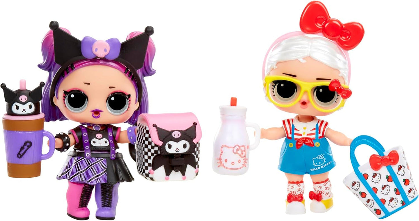 L.O.L. Surprendre! Loves Hello Kitty and Friends - 1 poupée avec 7 surprises, sélection aléatoire, 8 tout-petits à collectionner, cadeau pour les enfants de 4 ans et plus, poupées roses Naty Shop