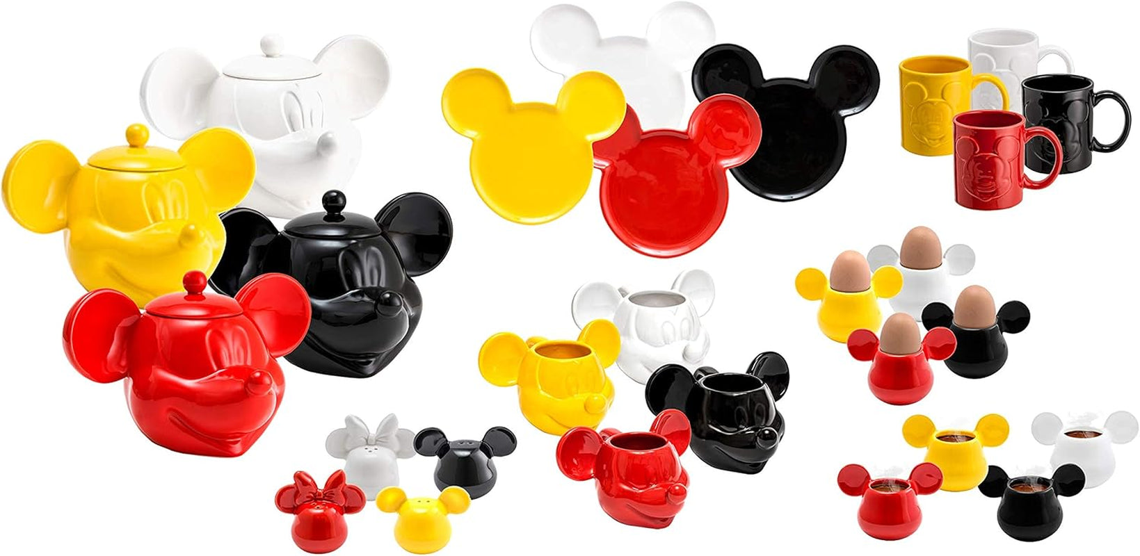 Joy Toy 62129 Bocal à Biscuits 3D Disney Mickey Mouse Jaune 25x17x20 Cm Boites De Conservation Alimentaire Naty Shop