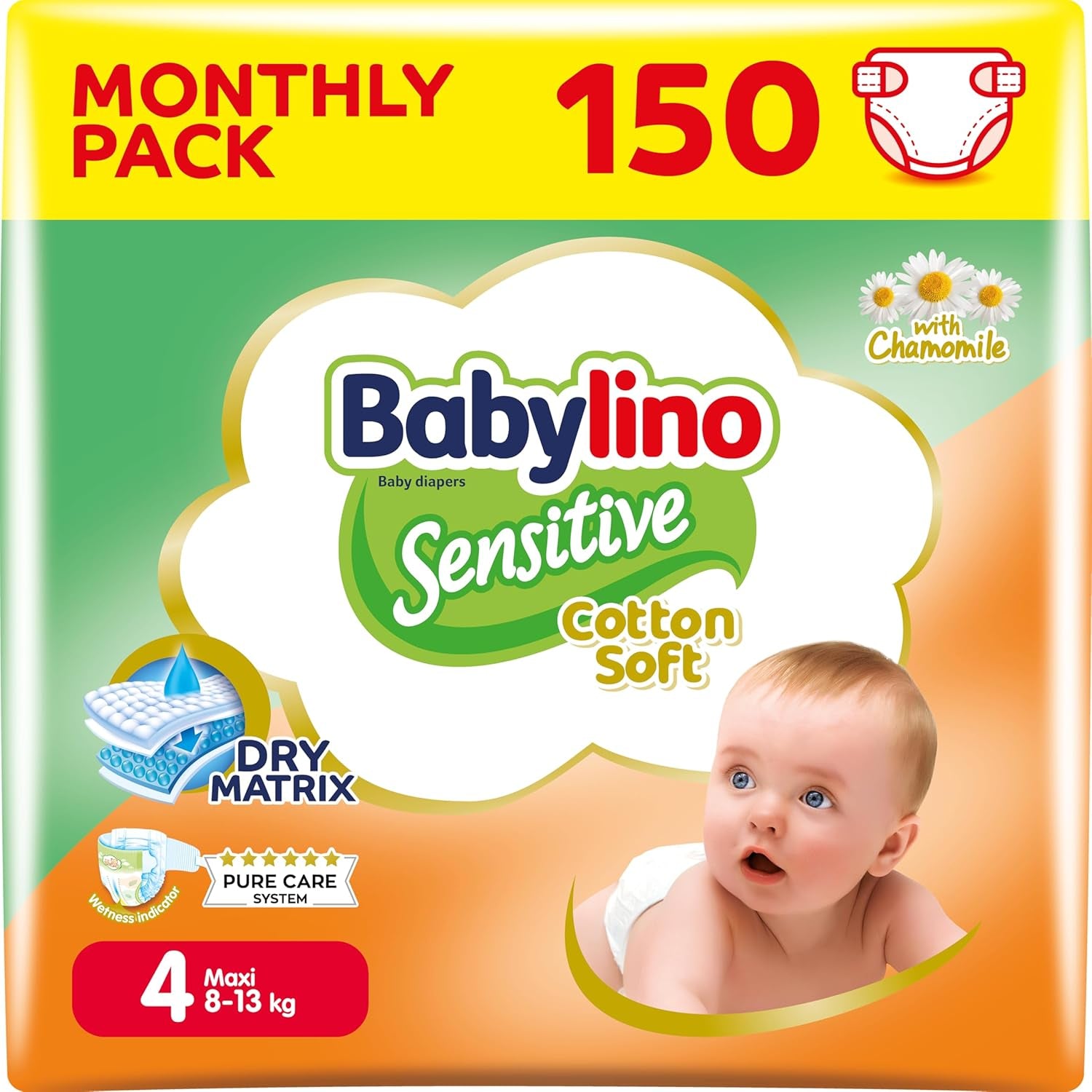 Couches bébé Sensitive taille 4, Maxi (8-13 kg), 20 pièces