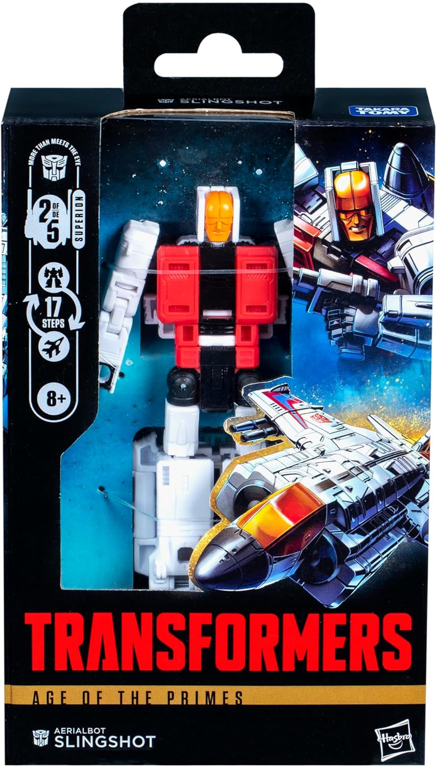 Transformers Age of the Primes Figurine d'action Aerialbot Slingshot de classe Deluxe Figurines Naty Shop
