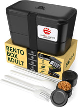 Umami Boîte à lunch pour adultes, 4 couverts et compartiments Boîte à bento empilable étanche, Boîte à lunch adulte, Récipient à salade à emporter, Boîte à lunch pique-nique/bureau, Gris anthracite, 1500 ml Naty Shop Onix Black Boîtes de conservation des aliments - 1500 ml L - 1500 ml empilables les unes dans les autres