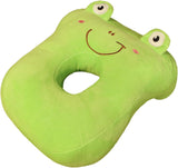 Naty Shop Oreiller de bureau en coton à mémoire de forme avec trou d'oreille mignon et doux pour dormir sur le côté pour femmes, filles et enfants (gris chaton) Oreillers orthopédiques cervicaux Naty Shop Green Frog