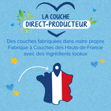 - Ökologische Diadeln, Größe 2 (3-6 kg) – natürlicher Ursprung, ohne Schadstoffe – 12 Stunden trocken, extrem saugfähig – hermestellung in Frankreich – 150 Einwegdiadeln – Packung 1 Month