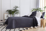 Todocama Fine Boutique Couvre-lit avec motif diamant printemps été automne hiver 100 % microfibre extra douce couvre-lit multifonction 105-200 x 260 cm beige lits et couvertures Besuche den Todocama-Store gris foncé Cama 105 - 200 x 260 cm.
