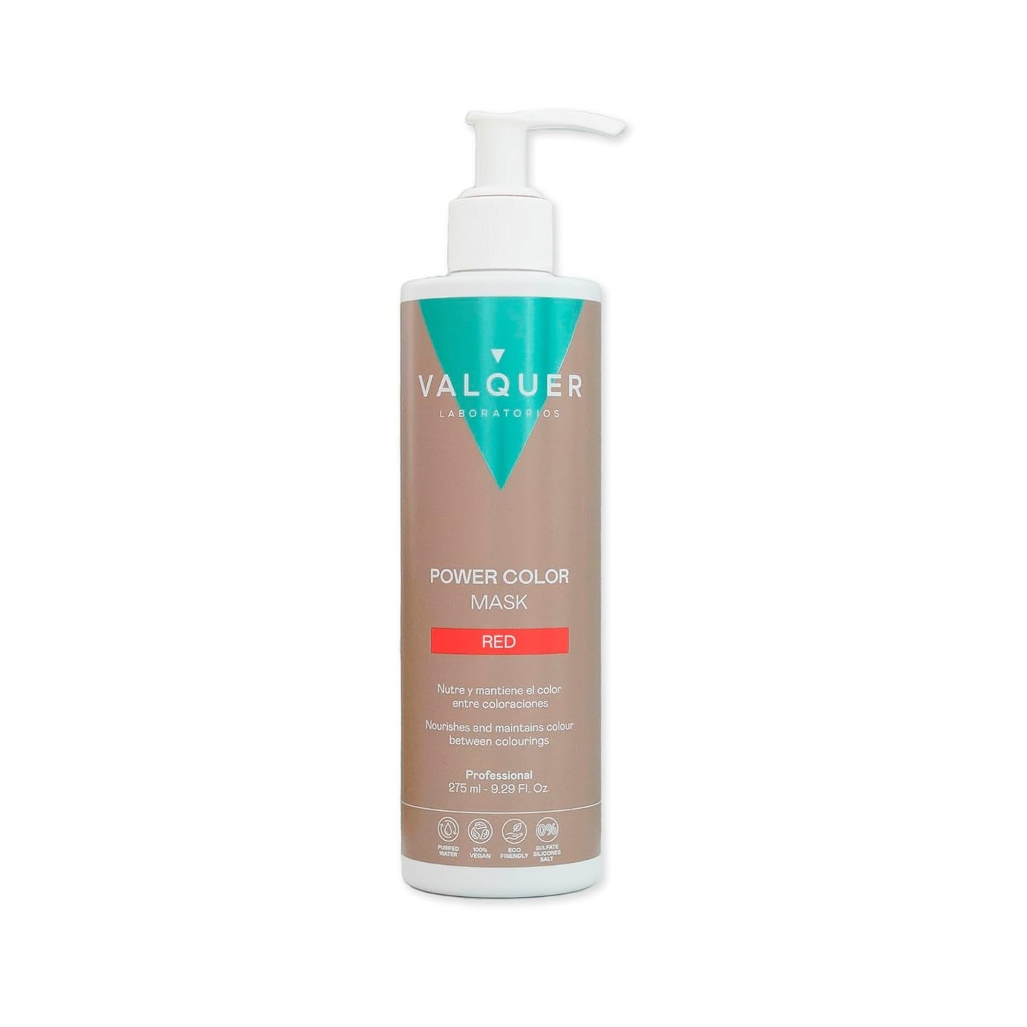 Valquer Power Color Mask formulation végétalienne et sans silicone Donne de la couleur aux cheveux 290 ml violet Naty Shop Hair Mask Rouge 1 pièce (pack de 1)