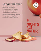 BUAH® Pommes lyophilisées biologiques | Pommes biologiques lyophilisées sans sucre ajouté | 100% fruits lyophilisés (végétalien, sans gluten, sans lactose) | Snack Idéal (110g) Produits déshydratés Naty Shop