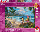 Schmidt Spiele Thomas Kinkade 57528 Disney Mickey et Minnie à Hawaï Puzzle 1000 pièces coloré [Exclusif à Amazon] Puzzle Naty Shop Titre par défaut