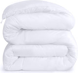 Housse de couette en duvet Utopia (Blanc, Queen) - Pour toutes les saisons - Remplissage de fibres de peluche siliconées - Courtepointes et courtepointes cousues en boîte Naty Shop