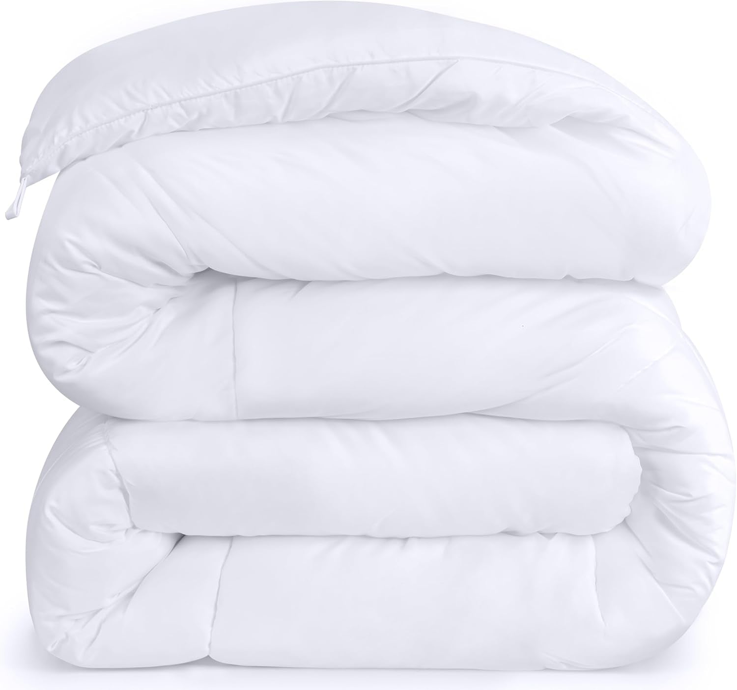 Housse de couette en duvet Utopia (Blanc, Queen) - Pour toutes les saisons - Remplissage de fibres de peluche siliconées - Courtepointes et courtepointes cousues en boîte Naty Shop