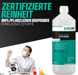 Glycérine végétale, 100% naturelle, hydratant naturel pour cheveux et peau, idéale pour les savons, shampoings, crèmes, 1 litre Douche et bain Naty Shop