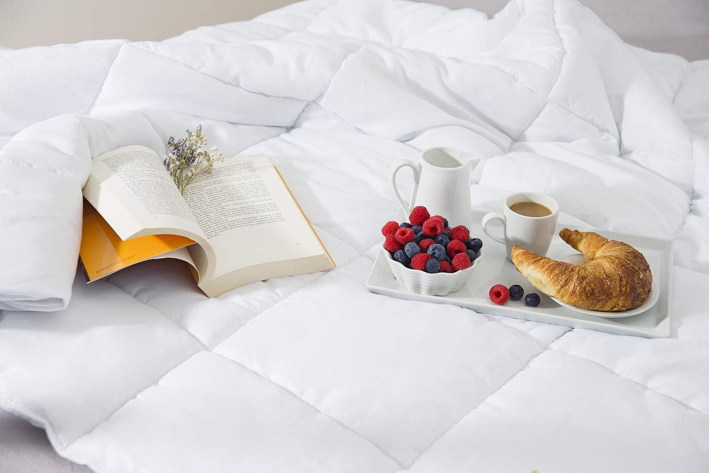 Couette 220X240 Cm Couette été Couette Oekotex 100 microfibre lavable blanc Couettes et couettes Naty Shop