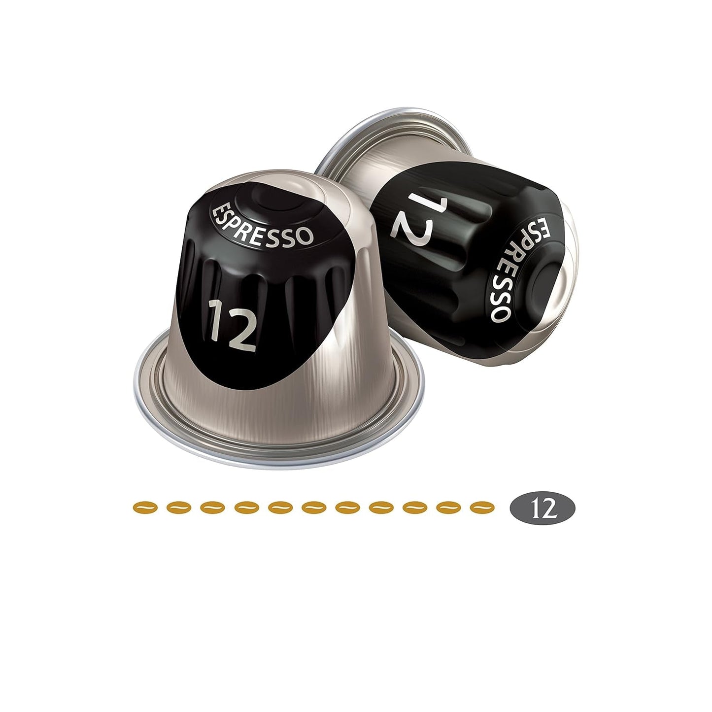 Jacobs Café expresso Ristretto, Megapack XXL, Intensité 12/12, 5 x 40 cafés, Café café compatible Nespresso*, 200 cafés