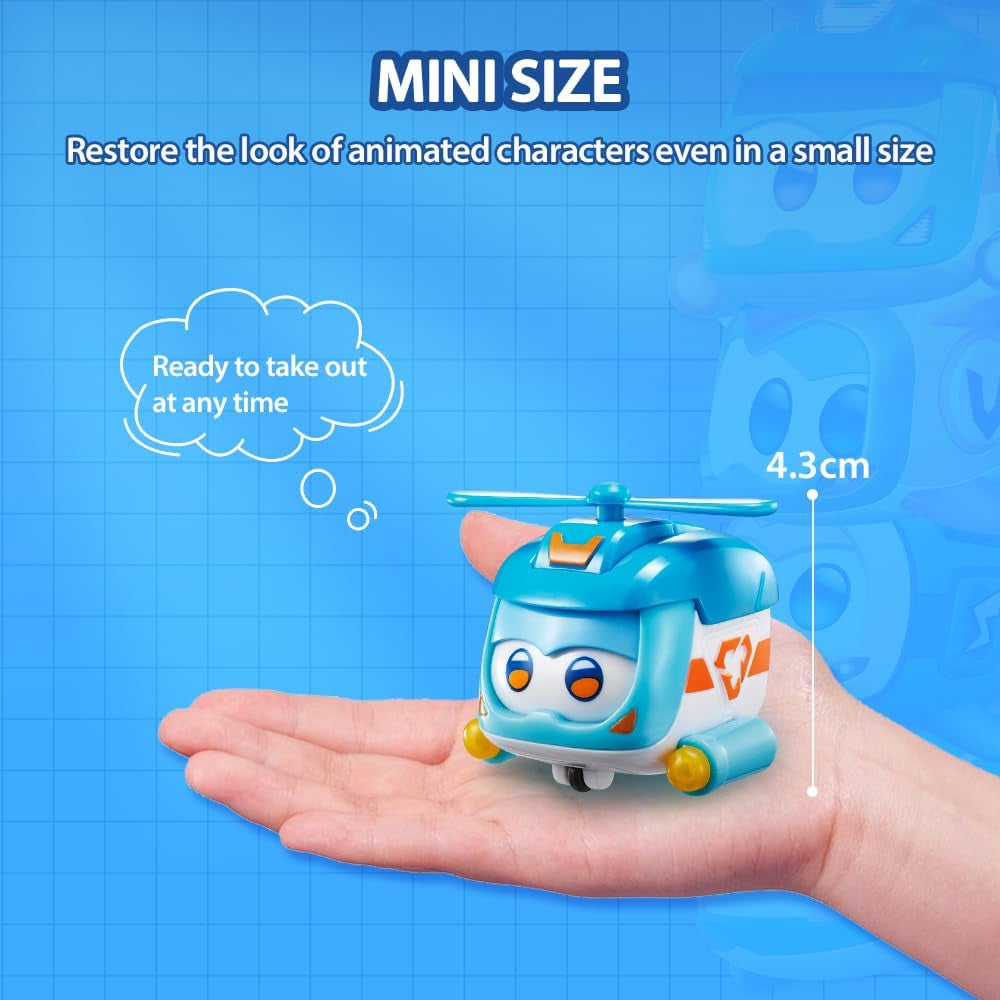 Super Wings Super Pets 4 PCS Shine, Golden Boy, Jerome, Ellie Expression faciale commutable Effet foudre Jouet portable pour 3 4 5 6 7 8 ans Garçon Fille Figurines d'action 2 pouces Naty Shop