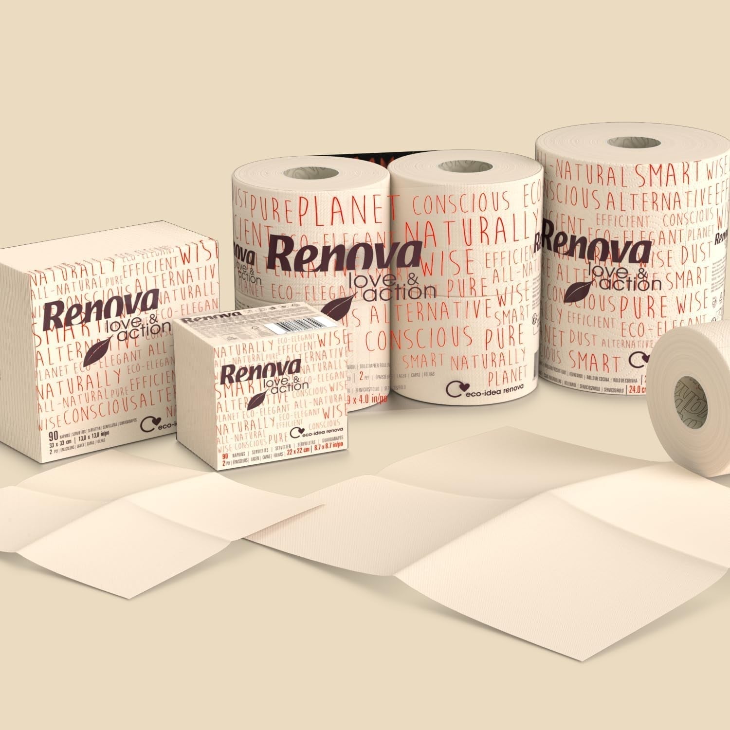 Serviettes en papier Renova, 1 pièce