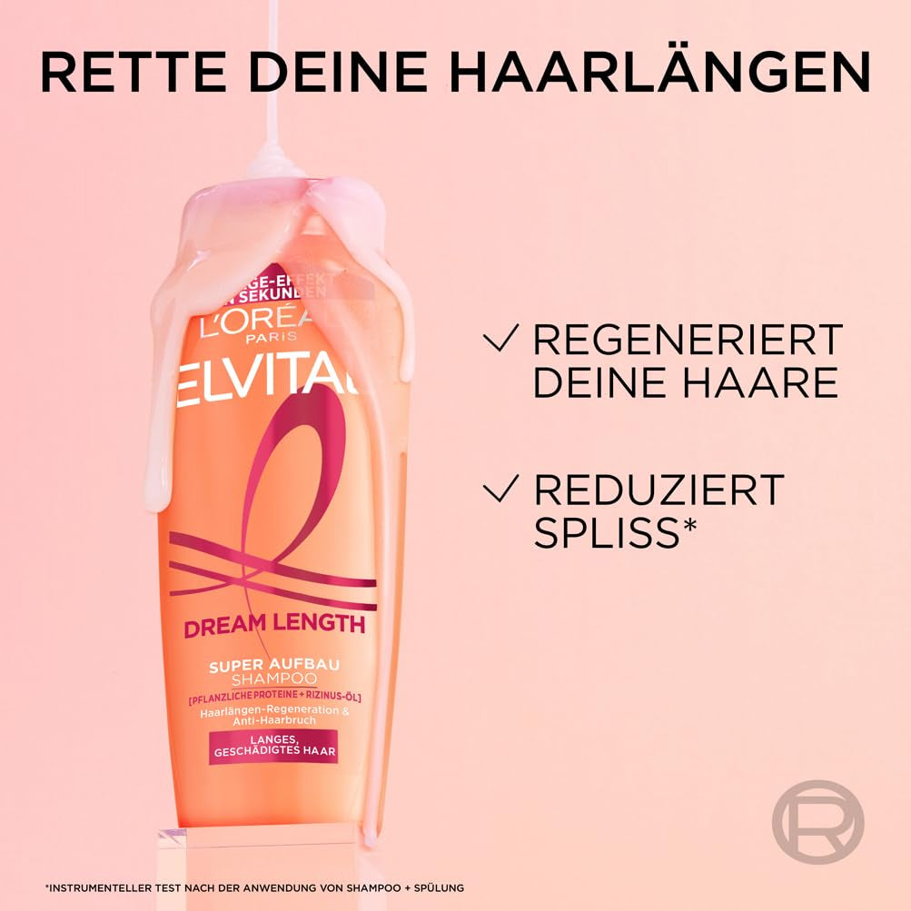 L'Oréal Paris Elvital Dream Length Super Building Shampoo, pour des cheveux longs de rêve L'Oréal Douche et Bain