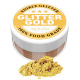 Paillettes comestibles - 6G colorant alimentaire en poudre pour chocolat, fraise, muffins, gâteaux, fondant (or)