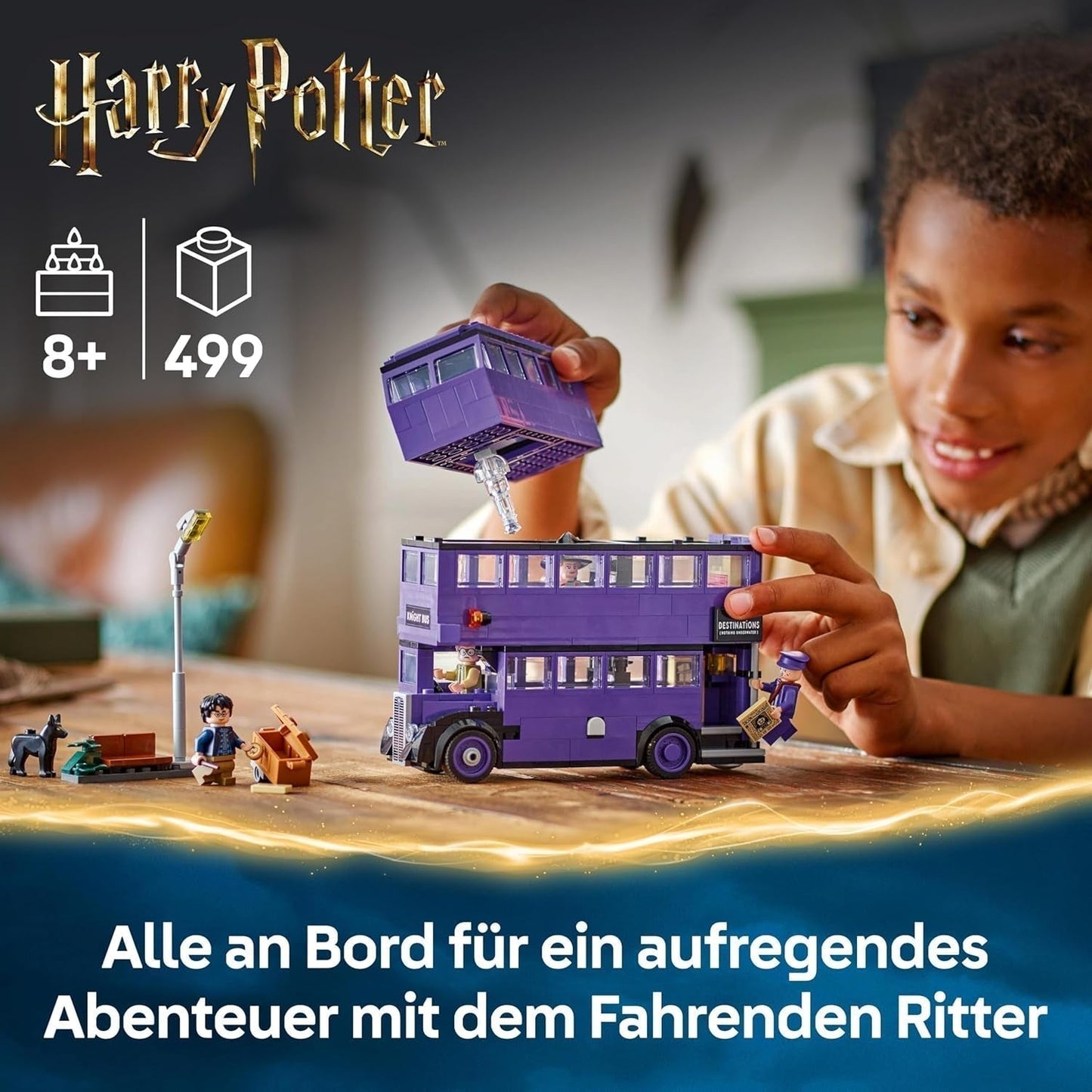 LEGO Harry Potter Adventures with The Travelling Knight - Ensemble de construction 5 figurines dont Ernie Prang, Stan Shunpike et le bus Padfoot Jouet pour les fans du monde sorcier Garçons et filles 8 ans 76446 Jeux de construction Beuche den LEGO-Store