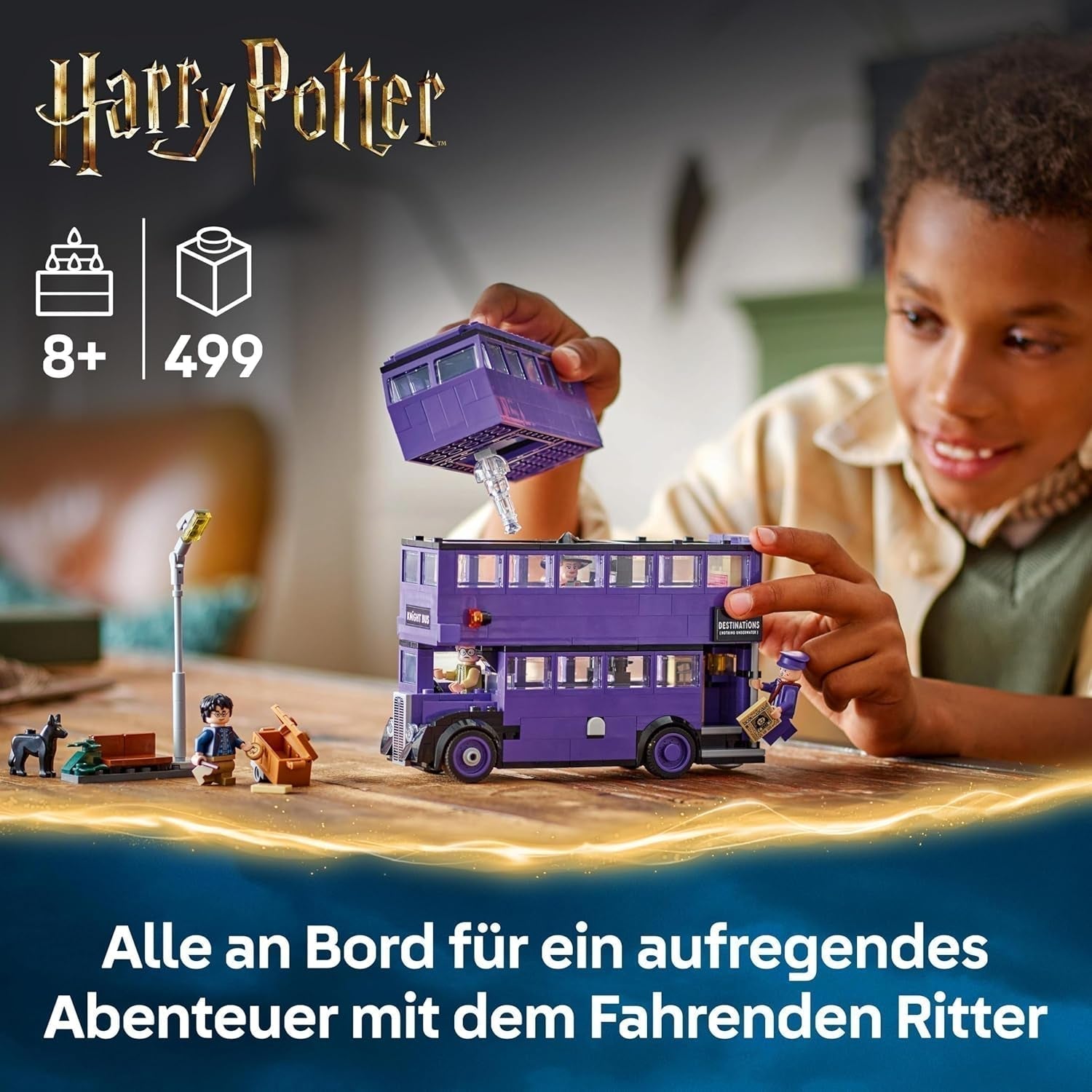 LEGO Harry Potter Adventures with The Travelling Knight - Ensemble de construction 5 figurines dont Ernie Prang, Stan Shunpike et le bus Padfoot Jouet pour les fans du monde sorcier Garçons et filles 8 ans 76446 Jeux de construction Beuche den LEGO-Store