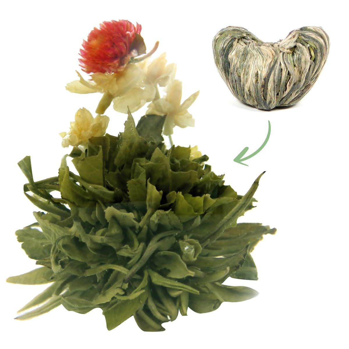 Lingot d'or aux fleurs de thé 1 pièce 6 g | Feuilles de thé vert | Fleurs de jasmin | Plante grimpante européenne | Thé vert Thé aux fleurs | Fleurs de thé vert | Idéal pour les amateurs de thé