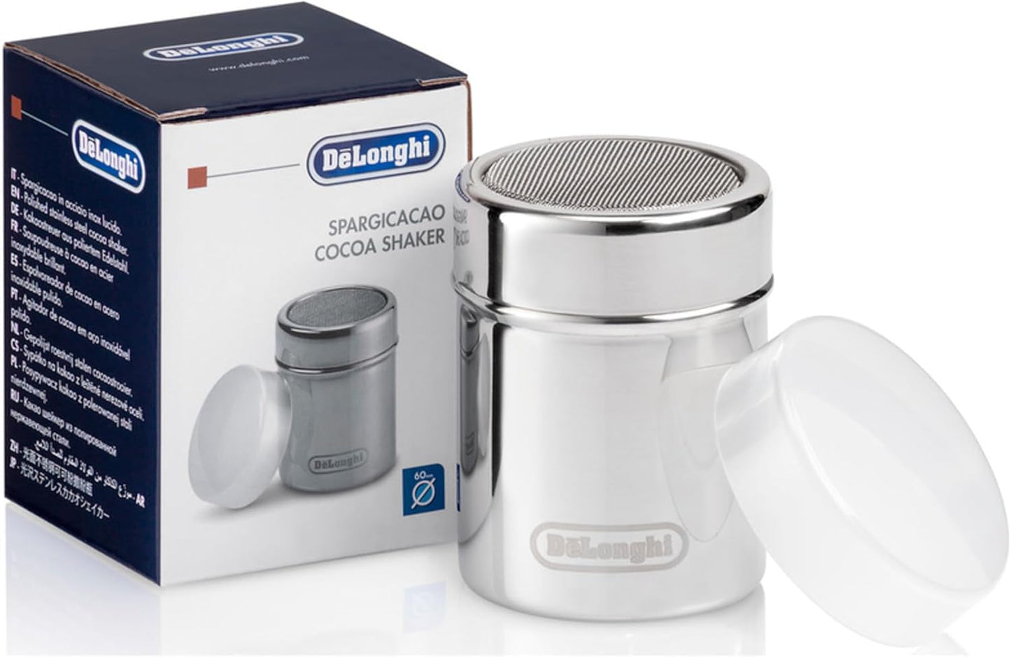 De'Longhi DLSC061 Shaker à cacao en acier inoxydable, 175 ml, argent