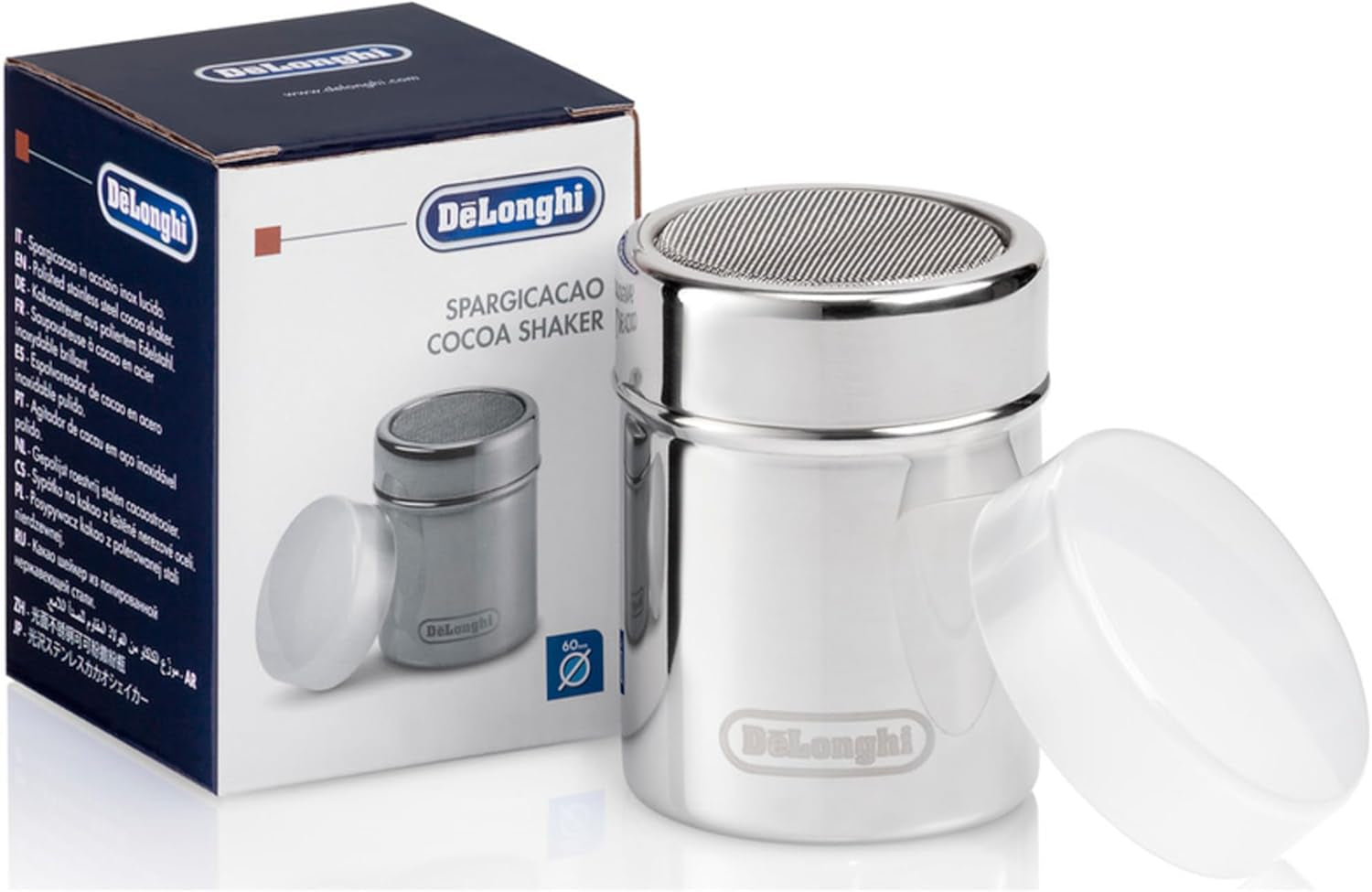 De'Longhi DLSC061 Shaker à cacao en acier inoxydable, 175 ml, argent