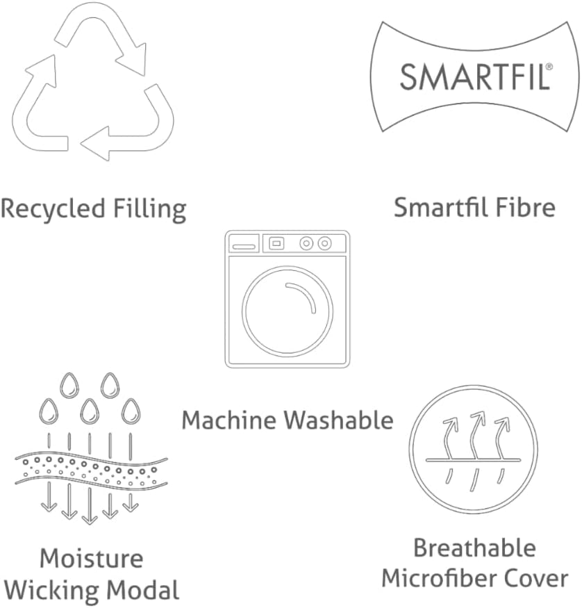 Couette respirante, 13,5 Tog, hiver, refroidissement et évacuation de l'humidité, contrôle de la température, lavable en machine, légère et hypoallergénique, lit simple Naty Shop Couettes et couettes