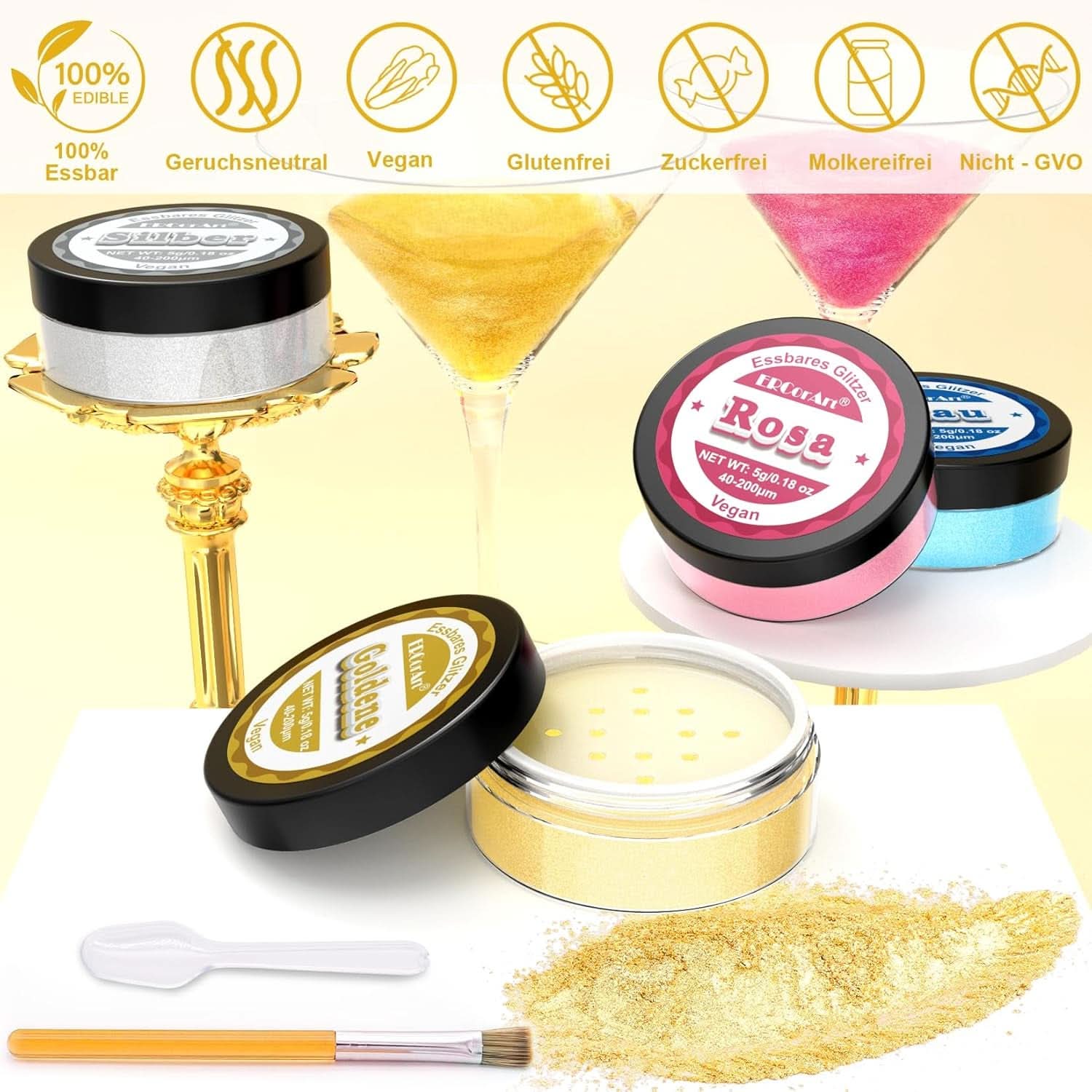 Paillettes comestibles, 5 grammes Glitter Nati Shop