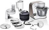 Robot culinaire Bosch Série 4 MUM5X720, balance intégrée, bol inox 3,9L, mixeur 1,25L, 1000W Accessoires Alimentation et Allaitement Bebe Naty Shop Balance intégrée Blanc 2 accessoires