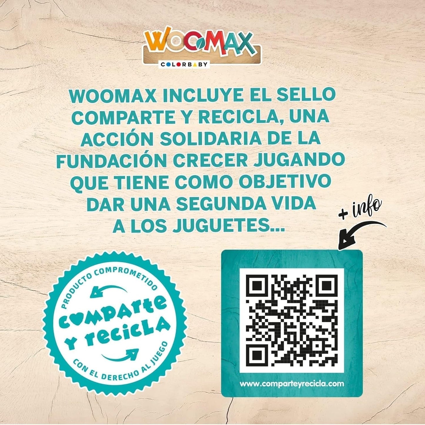 Colorbaby WOOMAX 49314 - Serrure en bois 37 X 15 X 53,5 Cm +3A Maisons de poupées Naty Shop