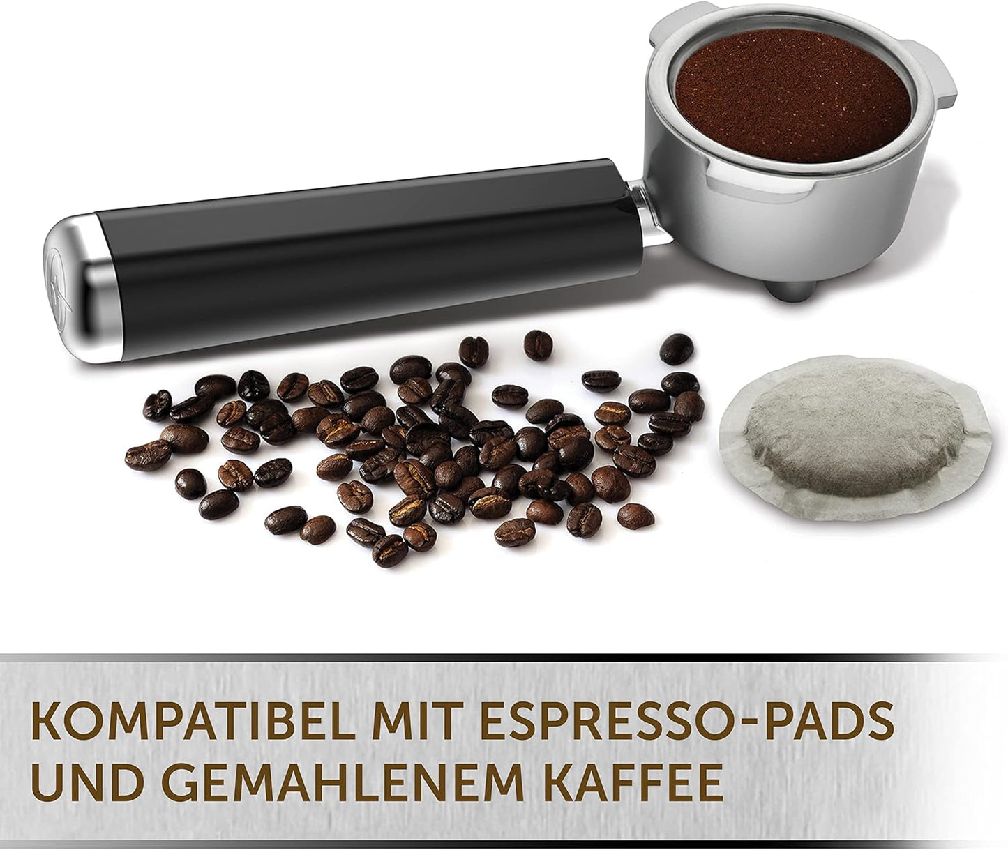 Expresso Breville Prima Latte II | Machine à latté et cappuccino | Pompe professionnelle avec 15 bars et mousseur à lait | Argent [VCF108X]