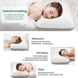 Fityou Oreiller en mousse à mémoire de forme Oreiller de soutien du cou Oreiller de couchage ergonomique Oreiller rafraîchissant Conception double face Housse de coussin lavable (67,5 x 40 x 13 cm) Oreillers orthopédiques cervicaux Naty Shop