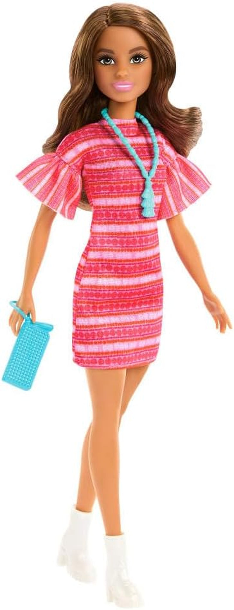 Barbie et Teresa reçus pour la poupée de mode Teresa avec une tenue unique pour un usage domestique et des accessoires, y compris un collier, JCT02