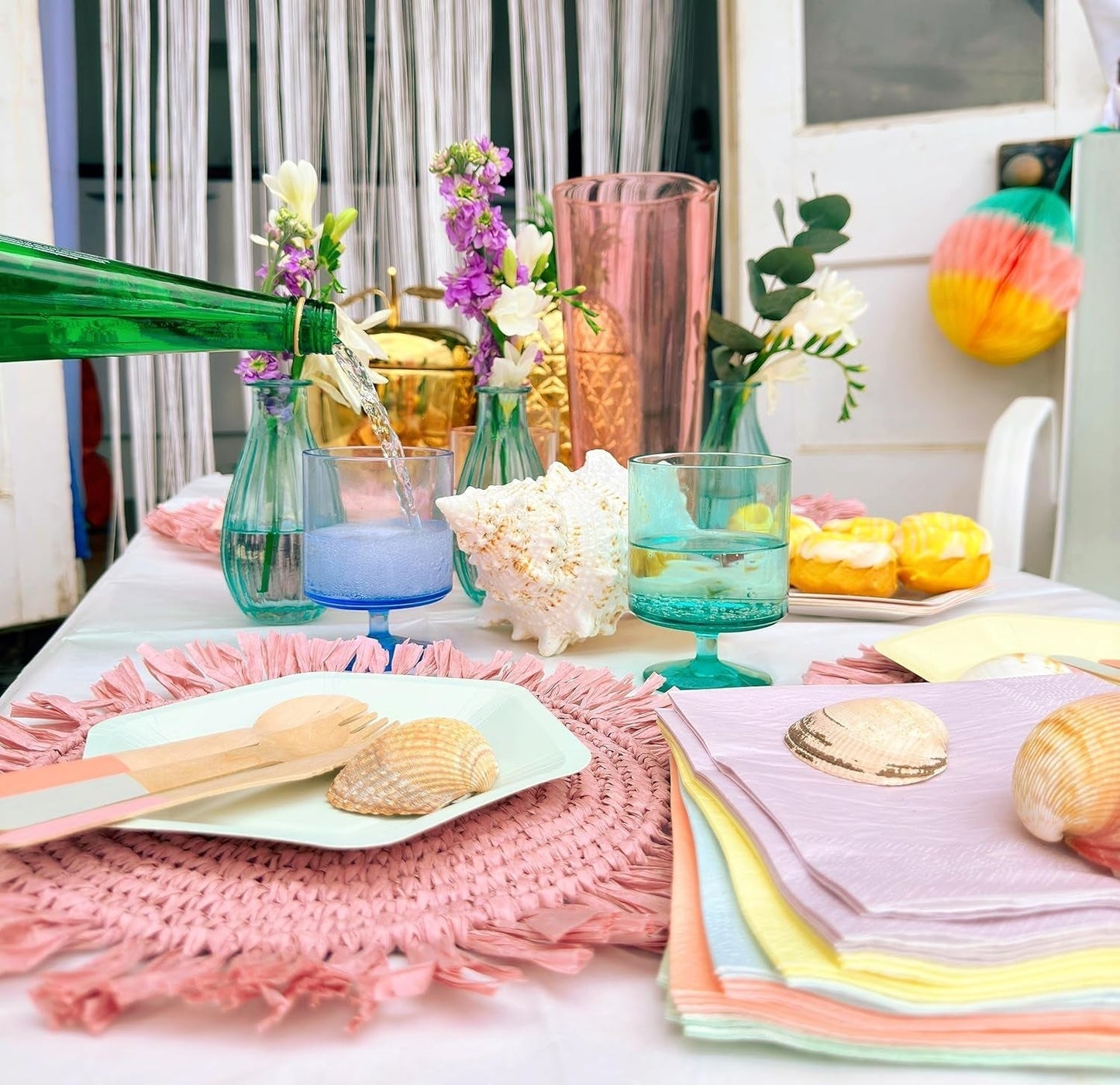 Talking Tables Serviettes pastel mignonnes | Serviettes souples jetables recyclables de haute qualité, pour enfants, fête d'anniversaire, réception-cadeau pour bébé, enterrement de vie de jeune fille, pique-nique, vaisselle de découpage