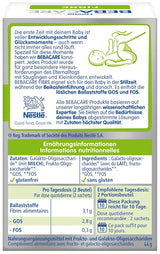 BEBACARE FIBRE Complément alimentaire sans gluten pour une digestion douce, complément alimentaire pour bébés dès la naissance et petits enfants, 1x (20 x 2,2g)