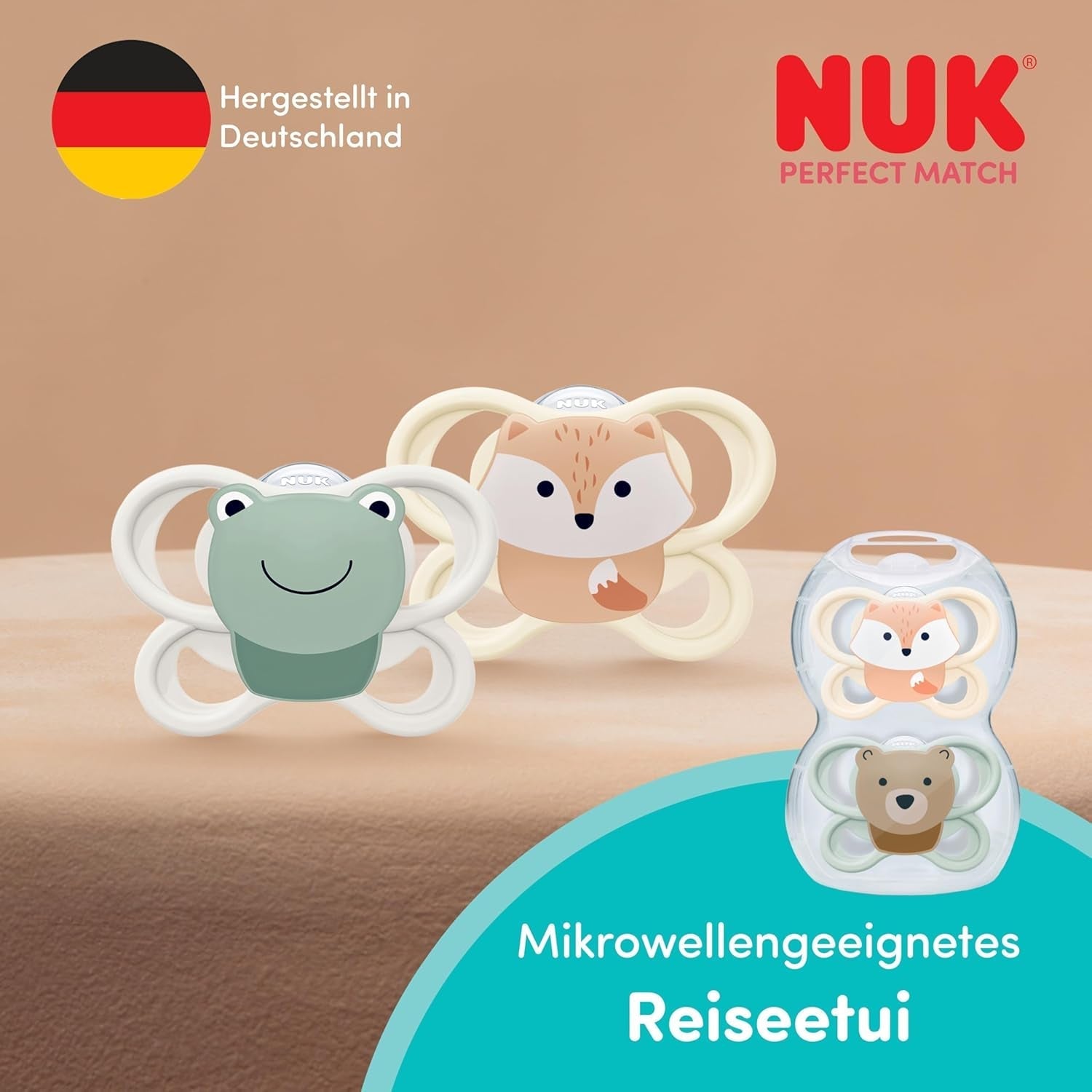 Sucettes NUK Perfect Match Air pour bébés | 0-6 mois | Sucettes orthodontiques qui favorisent la circulation de l'air et préviennent les éruptions cutanées causées par la salive | 95 % d'acceptation par les bébés** | Disney Winnie l'ourson | Paquet de 2