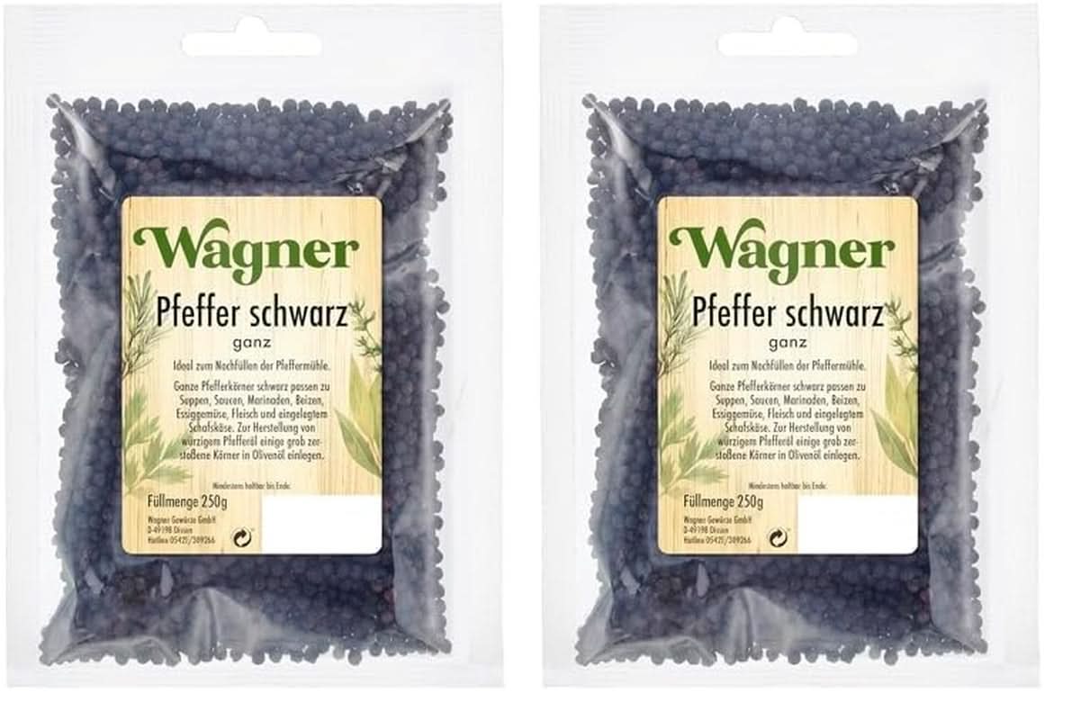 Poivre noir entier, 1 paquet (1 X 250 G) d'épices Naty Shop 2 x 250 grammes