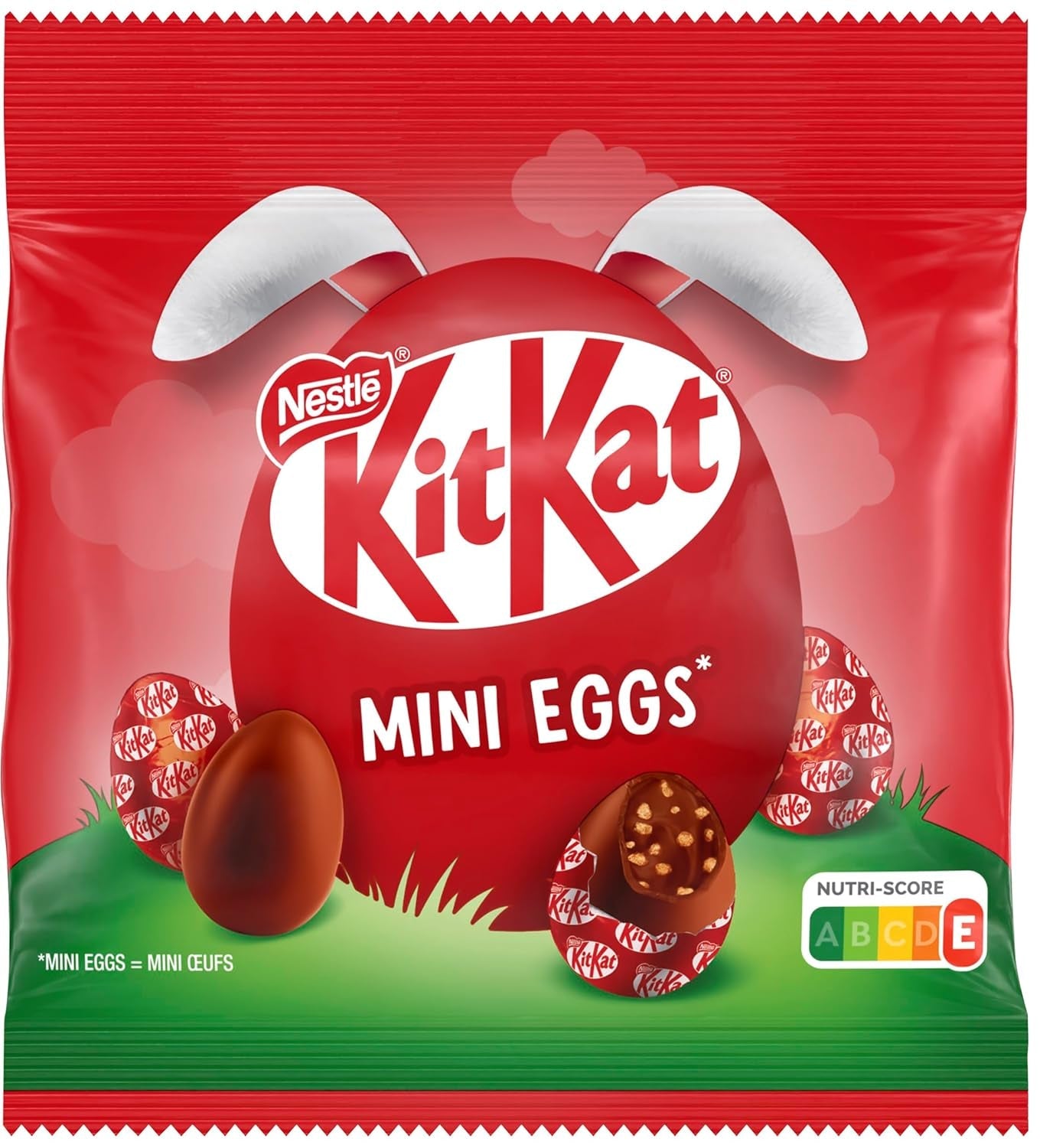 NESTLÉ Mini Eggs, petits œufs en chocolat au lait fourrés crémeux et morceaux croquants, 1 paquet (1 x 89g)