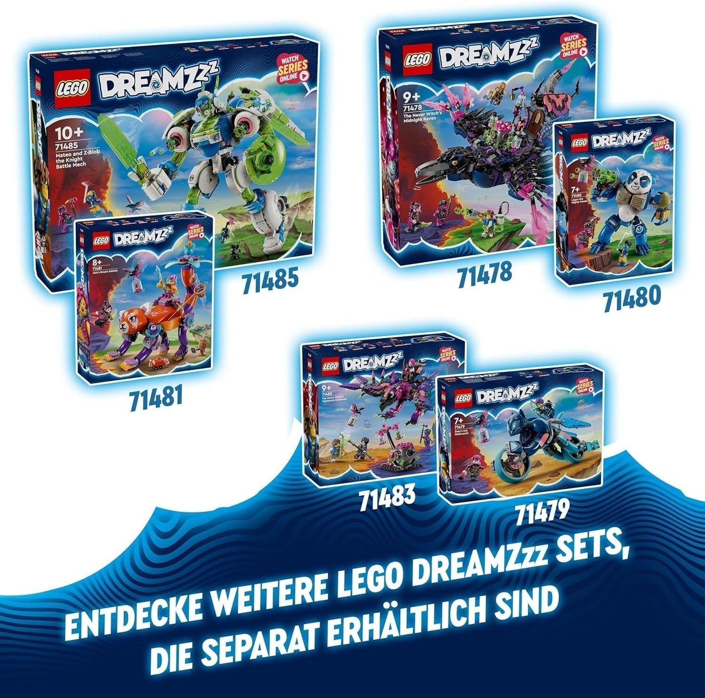 LEGO Dreamzzz La moto du chat de Zoey 2 en 1 Cadeau pour les enfants de 7 ans et plus Modèle animal Bloc de construction Jouet Moto Fantasy Play Set pour garçons et filles 71479 Jeux de construction Beuche den LEGO-Store